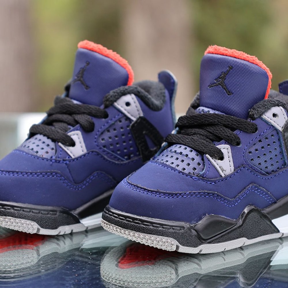 Nike Air Jordan 4 Retro Winter TD Loyal Blue Size 4C - Picture 8 of 13